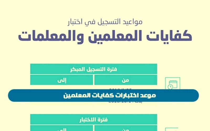 نماذج اختبار كفايات المعلمين في السعودية ورابط التسجيل عبر هيئة التقويم السعودية