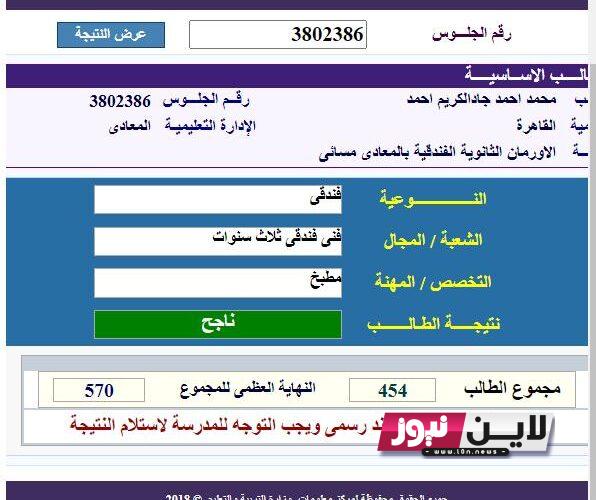 رابط نتيجه الدبلومات الفنيه 2023 برقم الجلوس مركز معلومات وزارة التربية والتعليم fany.emis.gov.eg