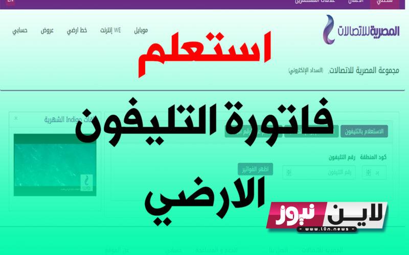 سدد الان.. فاتورة التليفون الارضي شهر يوليو 2023 عبر billing.te.eg موقع الشركة المصرية للاتصالات