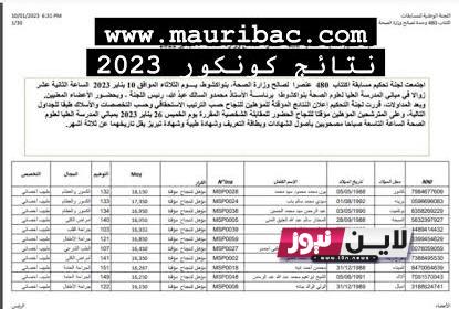 رابط نتائج كونكور 2023 استخراج نتائج المسابقات في موريتانيا عبر www.education.gov.mr موقع وزارة التهذيب الوطني