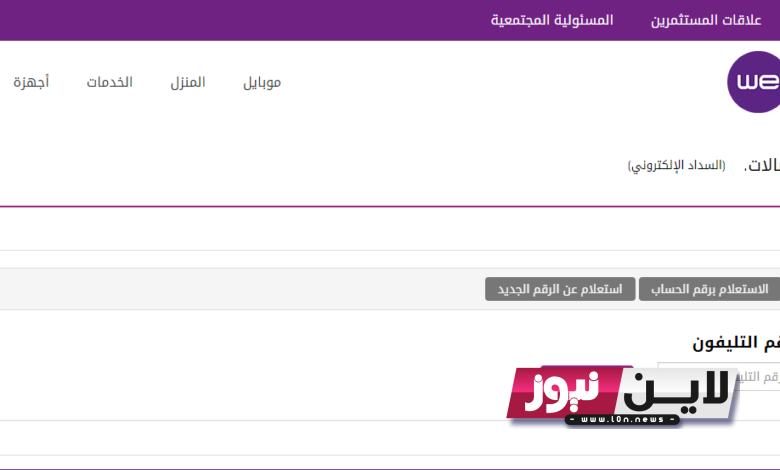 رابط الاستعلام عن فاتورة التليفون الأرضي يوليو 2023 بالرقم القومي عبر موقع الشركة المصرية للاتصالات