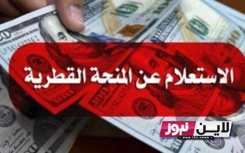 رابط فحص المنحة القطرية لشهر 7 يوليو 2023 عبر بوابة الاستعلام الحكومي