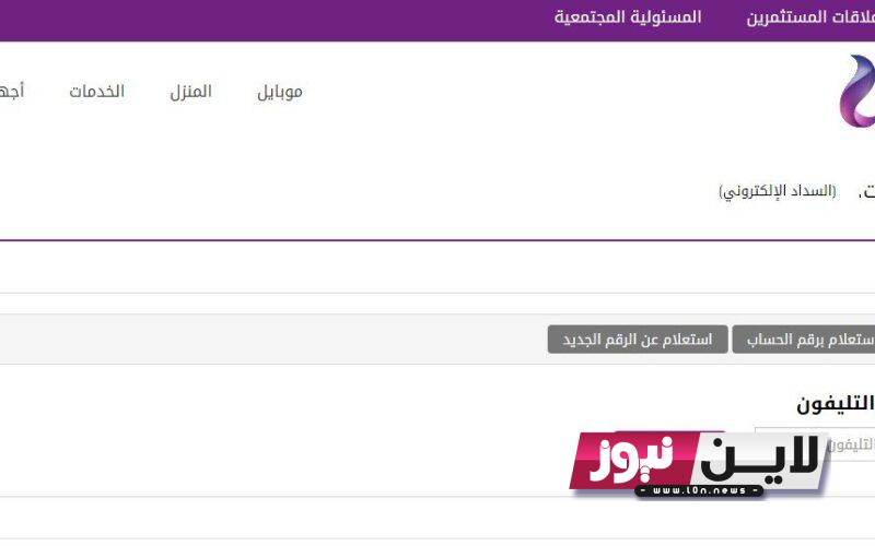 استعلام عن فاتوره التليفون الارضي لشهر يوليو 2023 بالرقم القومي من خلال موقع الرشكة المصرية للاتصالات