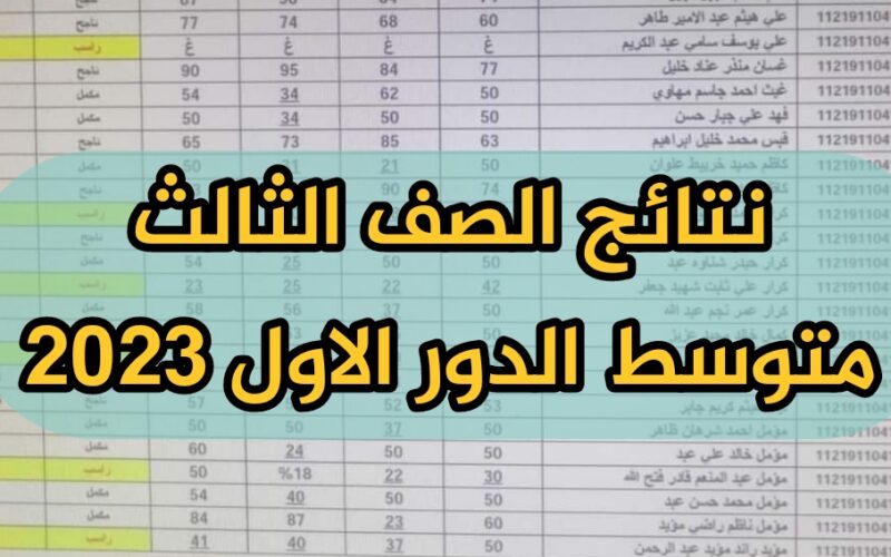 “لينك سريع”نتائج ثالث متوسط السومرية والكرخ الأولى والثانية والرصافة pdf..استعلم الآن برقم المقعد 2023