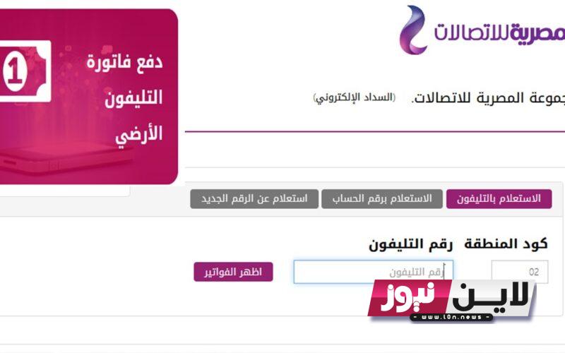 رابط الاستعلام عن فواتير التليفون الأرضي بالاسم والرقم من خلال موقع المصرية للاتصالات billing.te.eg