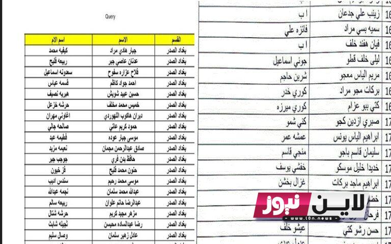 موقع وزارة العمل والشؤون الاجتماعية 2023 الوجبة التاسعة في جميع المحافظات العراقية