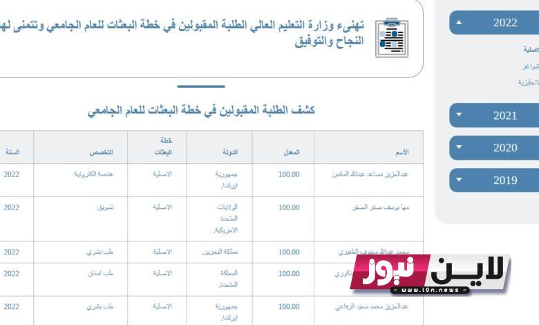 NOW نتائج قبول البعثات الخارجية 2023 من خلال وزارة التعليم العالي الكويتية mohe.edu.kw الإلكتروني