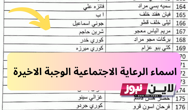 الآن لينك اسماء الرعاية الاجتماعية الوجبة الاخيرة 2023 من خلال موقع منصة مظلتي