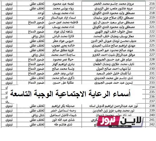 download list || كشوفات اسماء المشمولين في الرعاية الاجتماعية الوجبة التاسعة 2023 المُعلنة من وزارة العمل العراقية