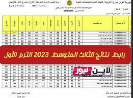 epedu.gov.iq رابط نتائج الثالث متوسط 2023 الدور الاول بالاسم عبر موقع وزارة التربية والتعليم العراقية