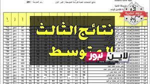 احصل على نتائج الثالث متوسط 2023 بالعراق الدور الاول PDF بجميع المحافظات