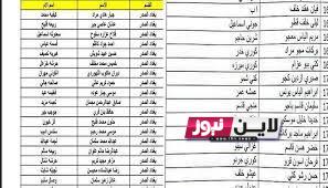 كشوفات اسماء المشمولين بالرعاية الاجتماعية الوجبة التاسعة عبر منصة مظلتي