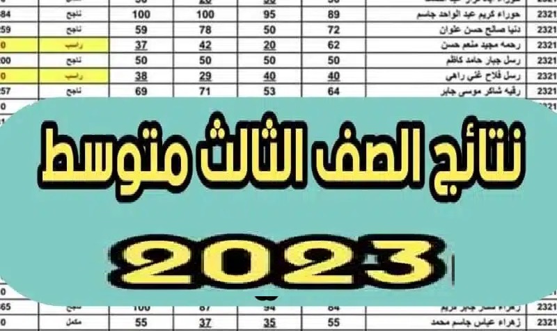 برقم الامتحاني لينك استخراج نتائج الثالث متوسط العراق 2023 الدور الأول بالعراق موقع نتائجنا ملازمنا results.mlazemna.com