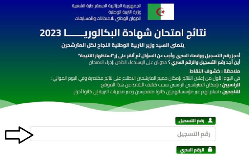 ” نتيجة الباك “رابط الاستعلام عن نتائج البكالوريا الجزائر 2023 برقم التسجيل education.gov.dz موقع الديوان الوطني 