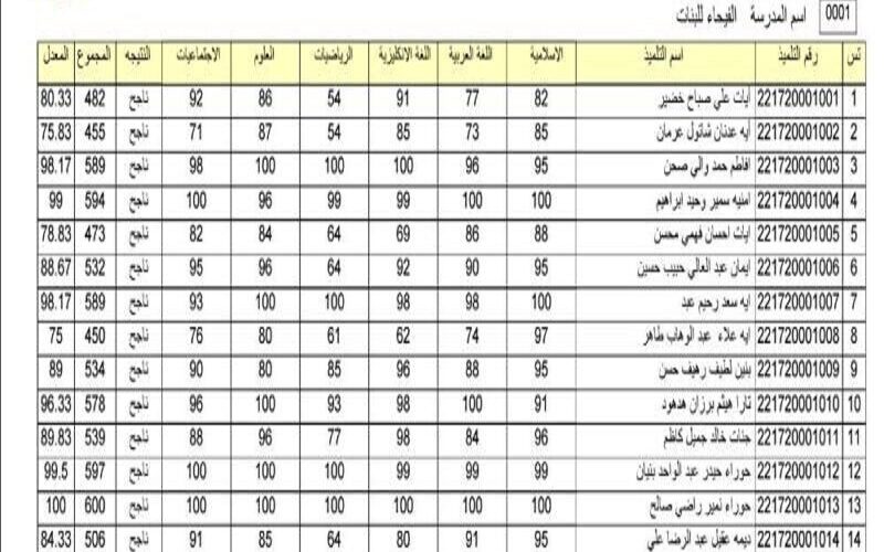 epedu.gov.iq رابط نتائج السادس الاعدادي 2023 العراق الدور الأول “pdf موقع نتائجنا” جميع محافظات وزارة التربية العراقية