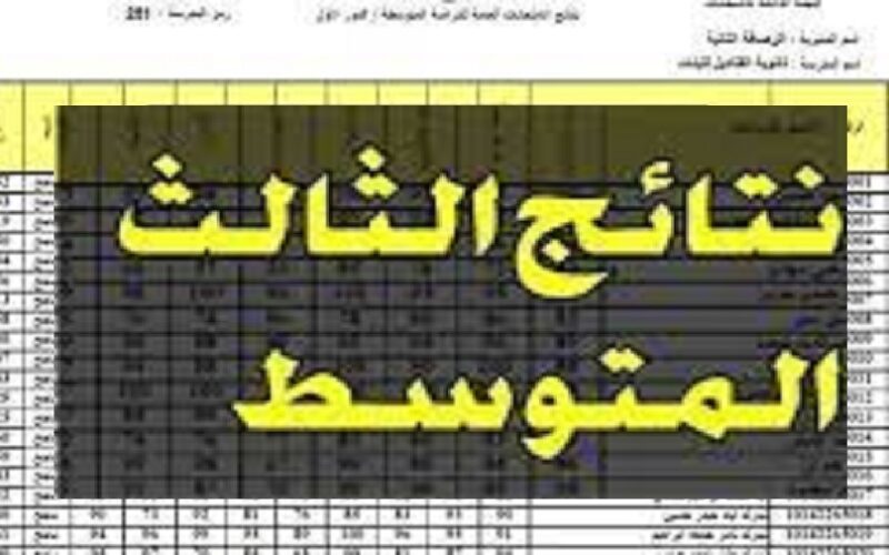 ملفات PDF استخراج نتائج الثالث المتوسط بالعراق 2023 “ديالي، نينوي، الكرخ، الرصافة” من موقع نتائجنا epedu.gov.iq وزارة التربية العراقية 