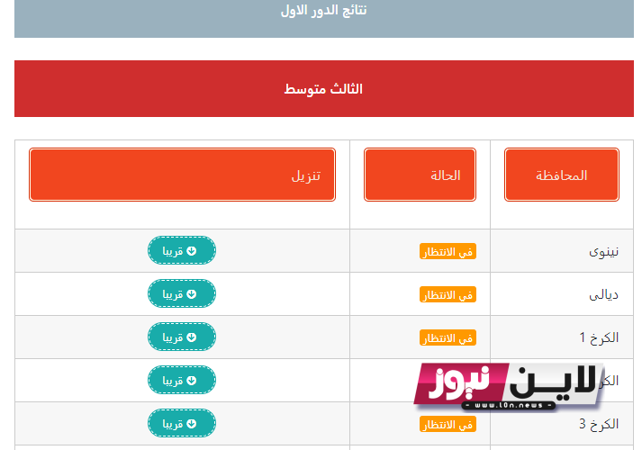 استخراج نتائج الثالث متوسط 2023 الدور الاول موقع نتائجنا واسط بالاسم والرقم الامتحاني