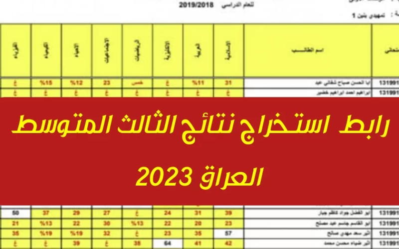 طالع PDF.. نتائج الثالث متوسط الدور الأول 2023 العراق link نتائجنا تنزيل اسماء الناجحين بغداد والسليمانية والمحافظات