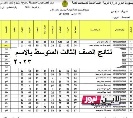 رابِط MLAZEMNAa || نتائج الصف الثالث المتوسط بالاسم 2023 الدور الاول بجميع المحافظات العراقية عبر epedu.gov.iq