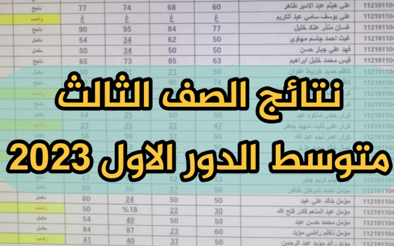 موقع وزارة التربية نتائج الثالث متوسط pdf 2023 تحميل نتائج بغداد, البصرة, كربلاء موقع نتائجنا والمحافظات رسميًا