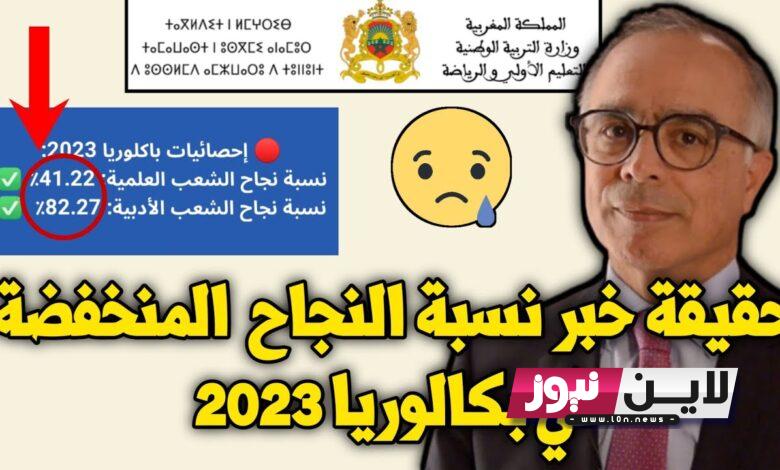 “ننشر الان” نسبة النجاح في البكالوريا 2023 حسب الشعب طبقاً لوزارة التريبة الوطنية والتعليم الأولي والرياضة