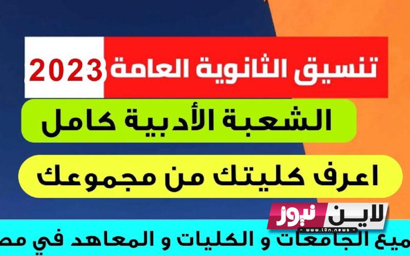 tansiq تنسيق كليات ادبي 2023 كامل | اعرف كليتك من مجموعك لجميع الجامعات والمعاهد في مصر و60% و65% و70%