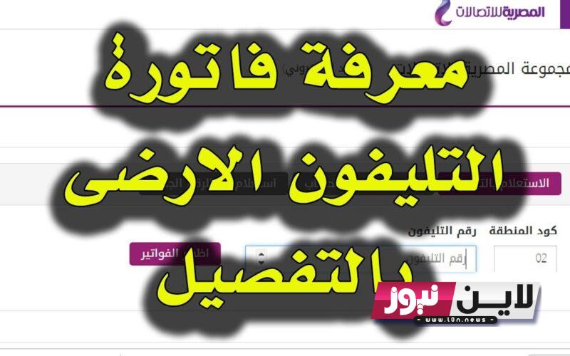 “الدفع إجباري.. الاستعلام عن فواتير التليفون الأرضي بالاسم والرقم من خلال موقع المصرية للاتصالات