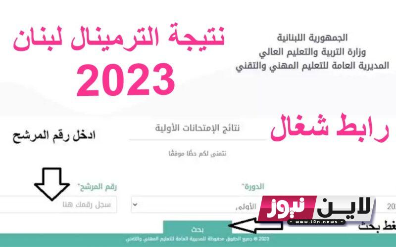 “مُتاح الان” رابط نتائج الامتحانات الرسمية في لبنان 2023 الدور الاول برقم المرشح عبر موقع المديرية العامة للتعليم المهني والتقني