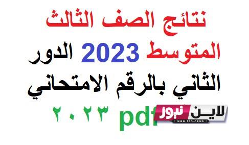 نتائج الثالث المتوسط الدور الثاني 2023 بالرقم الامتحاني ملفات pdf برابط مباشر موقع نتائجنا