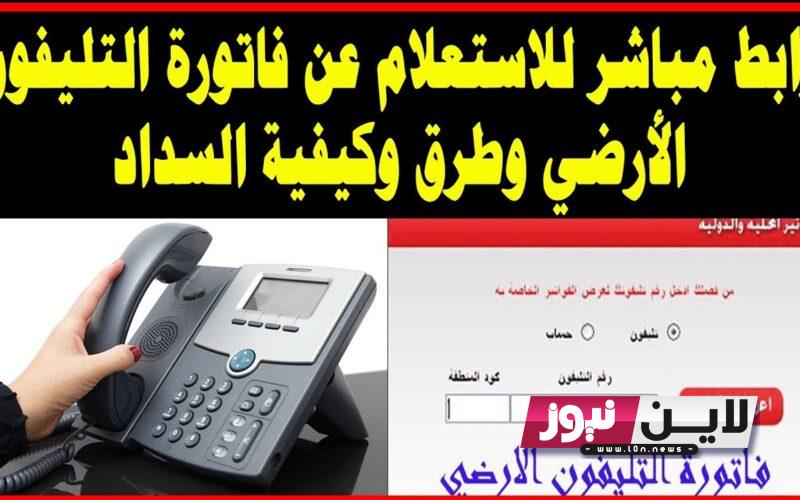 “الدفع مقدم.. الاستعلام عن فواتير التليفون الأرضي بالاسم والرقم من خلال موقع billing.te.eg