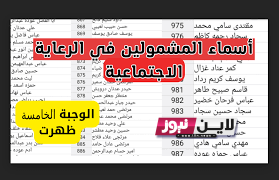 اسماء الرعاية الاجتماعية الوجبة  الخامسة نينوى pdf جميع المشمولين في الرعاية الاجتماعية عبر منصة مظلتي