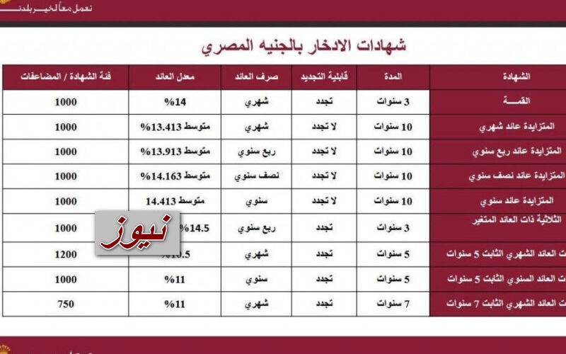 فلوسك هتطير لرقم يأمنك… بعد ارتفاع الفايدة طرح شهادات استثمار من بنك مصر تصل 25% فلوسك هتزيد وانت مكانك