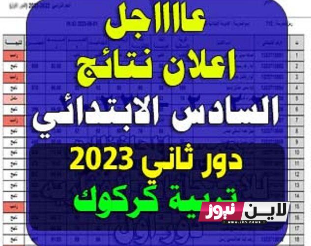 لينك نتائج السادس الابتدائي 2023 كركوك pdf الدور الثاني موقع نتائجنا