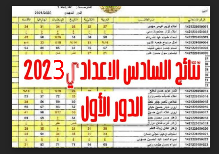 هسه pdf طلعت نتائج السادس بالاسم والرقم الامتحاني 2023 دور أول … اعرف الآن