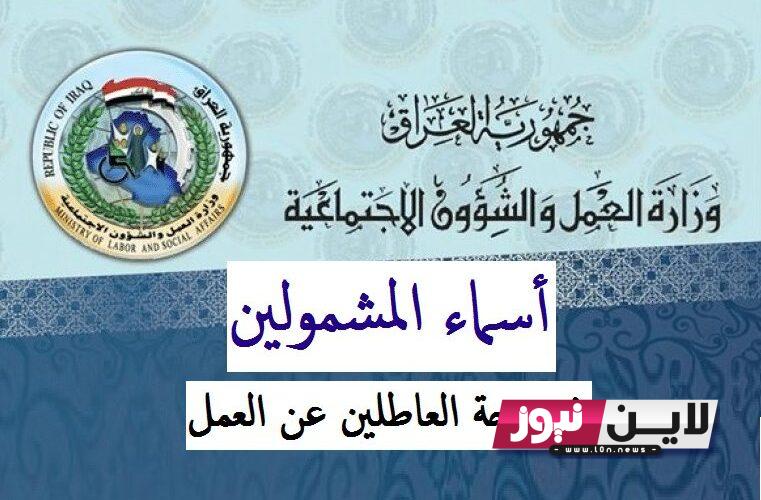 الاستعلام عن اسماء الرعاية الاجتماعية صلاح الدين PDF الوجبة التاسعة عبر موقع وزارة العمل العراقية