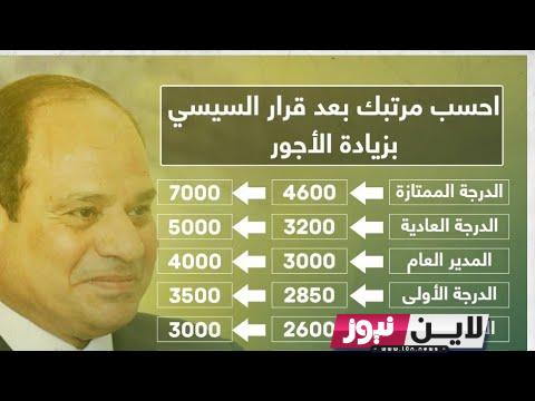 جدول زيادة الحد الأدنى للأجور الجديد 2023 وقرارات السيسي اليوم بشأن أجور العاملين