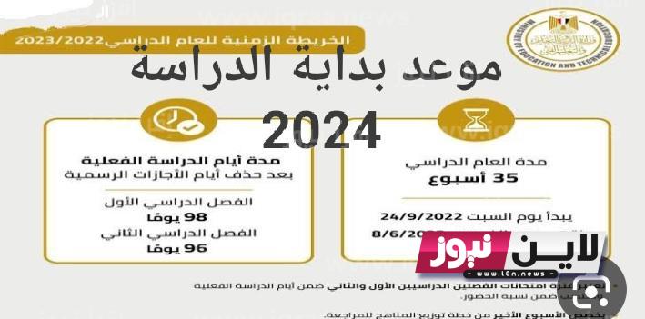 موعد بدء الدراسة 2023 في مصر للجامعات وموعد اجازة الفصل الدراسي الاول 2024