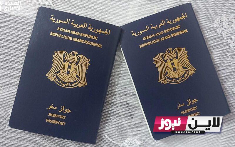 من هُنا “syria-visa.sy” رابط حجز جواز سفر سوري 2023/2024 عبر منصة الهجرة والجوازات السورية syria-visa.sy والاوراق المطلوبة