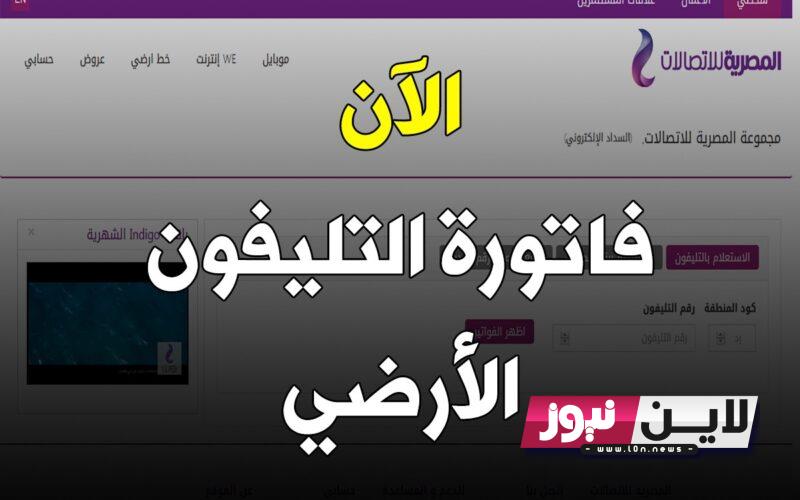 “الحق سدد” استعلام فاتورة التليفون الارضي لشهر سبتمبر 2023 من خلال مجموعة المصرية للاتصالات billing.te.eg