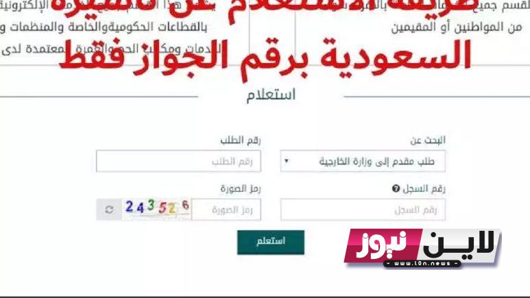 إنجاز استعلام عن تأشيرة برقم الجواز 1445 عبر موقع وزارة الخارجية السعودية mofa.gov.sa