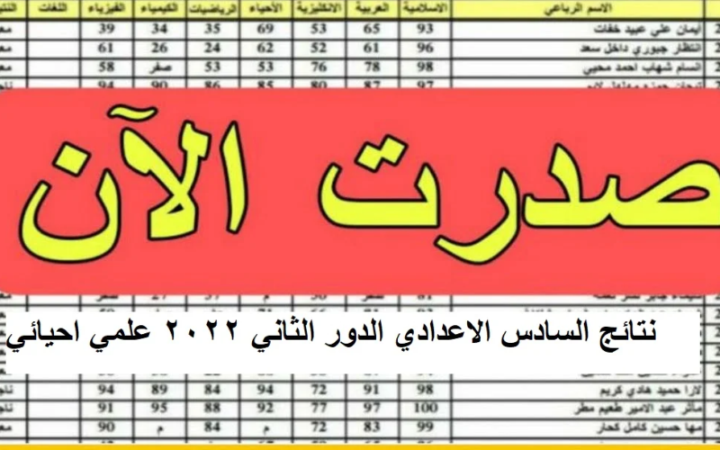 الرابط pdf نتائج السادس الاعدادي الدور الثاني 2023 احيائي, تطبيقي نتائج السادس اعدادي علمي, أدبي موقع نتائجنا epedu.gov.iq كشوف كاملة